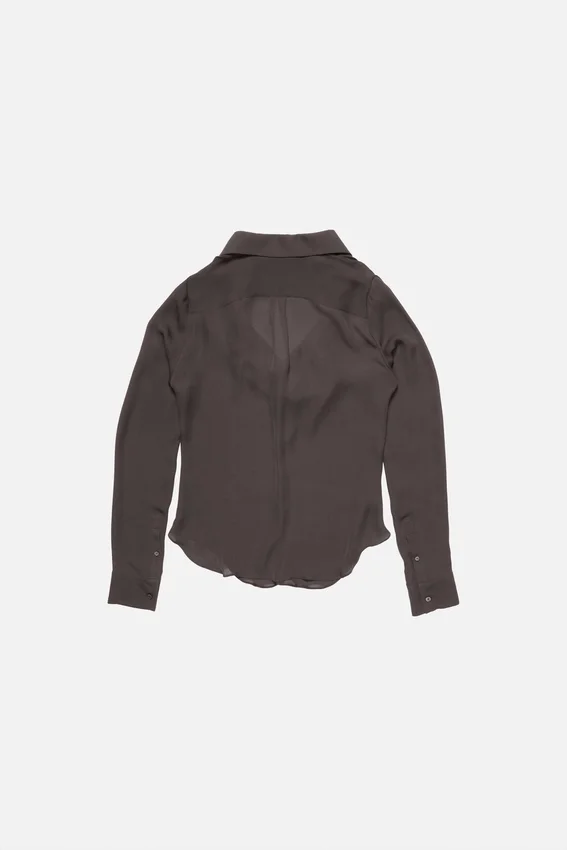 Silk blouse with cowl neck