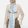 Silk blouse with scarf