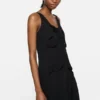 Silk dress with bow