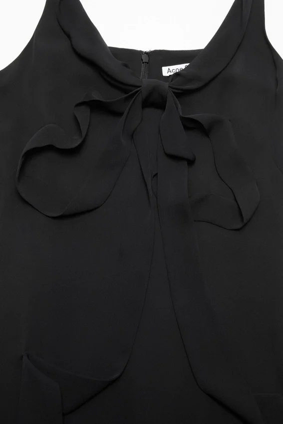 Silk dress with bow