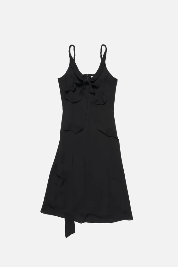 Silk dress with bow