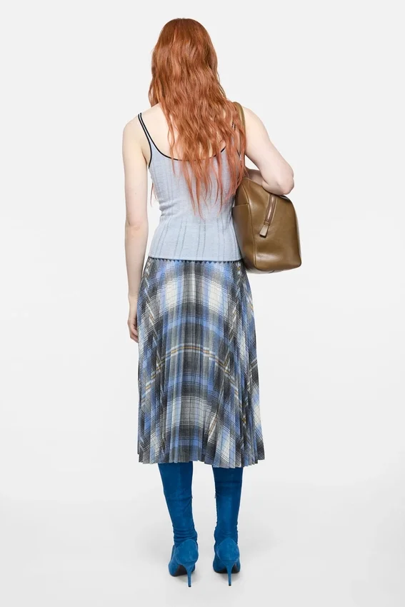 Silk knit tank top