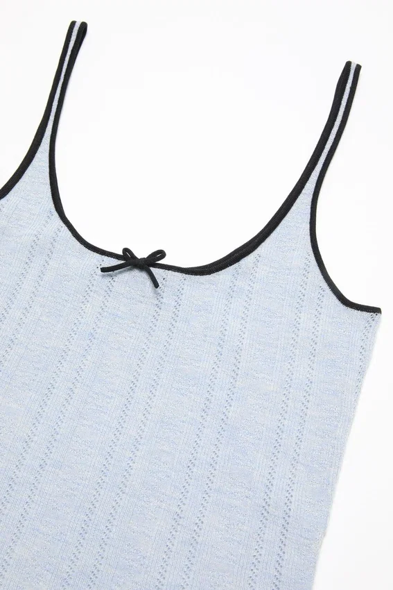 Silk knit tank top