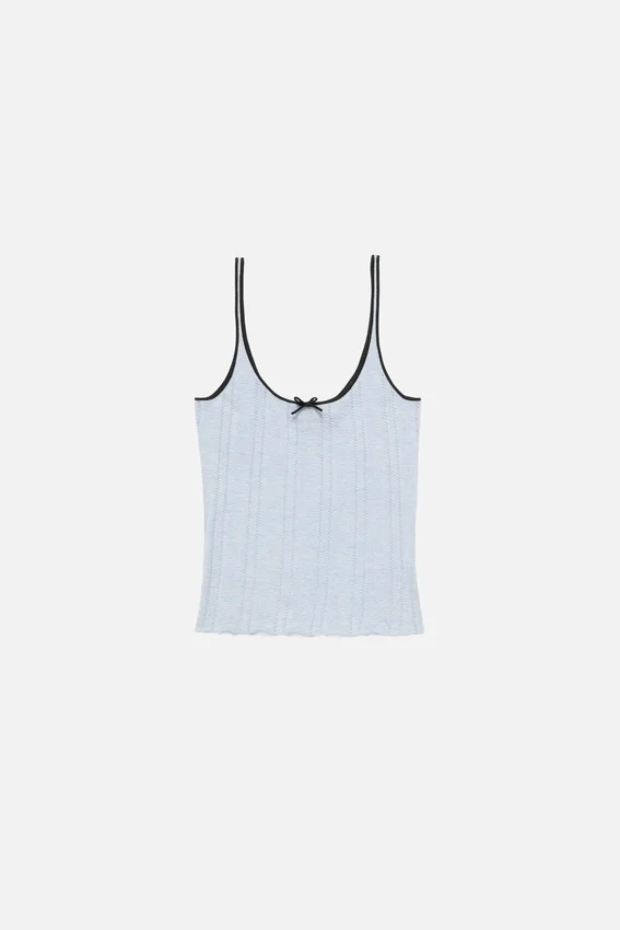 Silk knit tank top