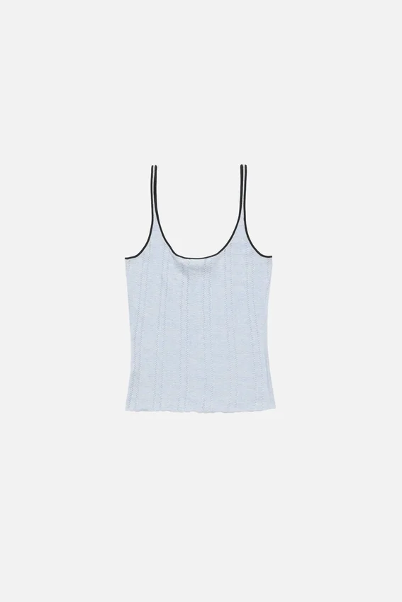 Silk knit tank top