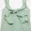 Silk midi dress with bow