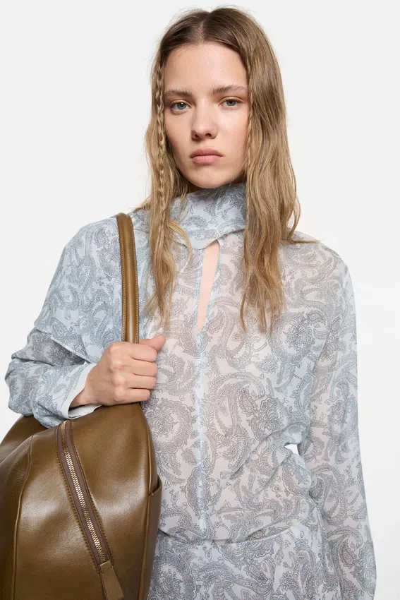 Silk paisley blouse