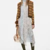 Silk paisley skirt