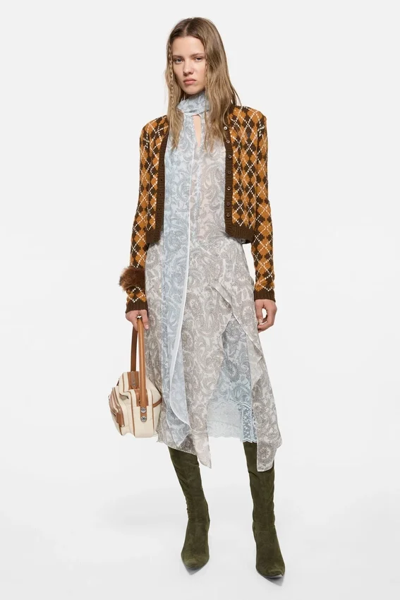 Silk paisley skirt