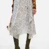 Silk paisley skirt