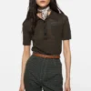 Silk polo knit