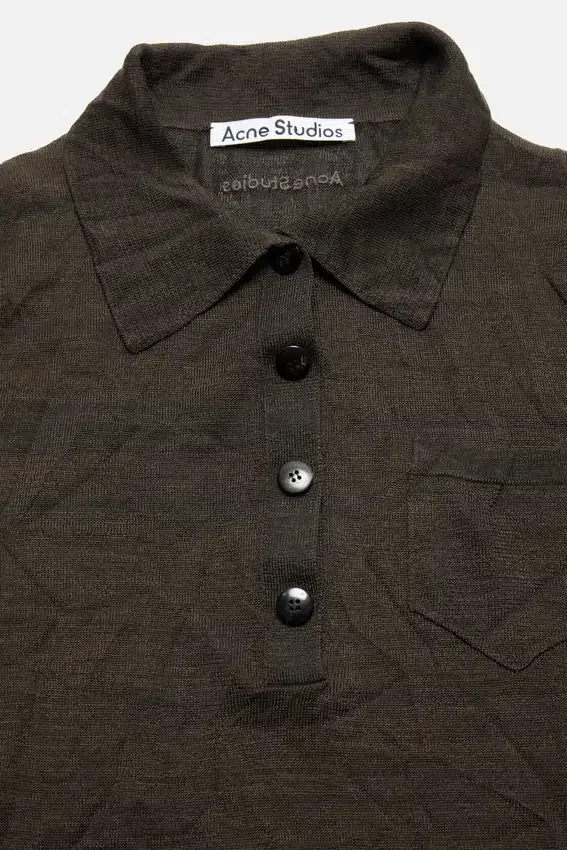 Silk polo knit