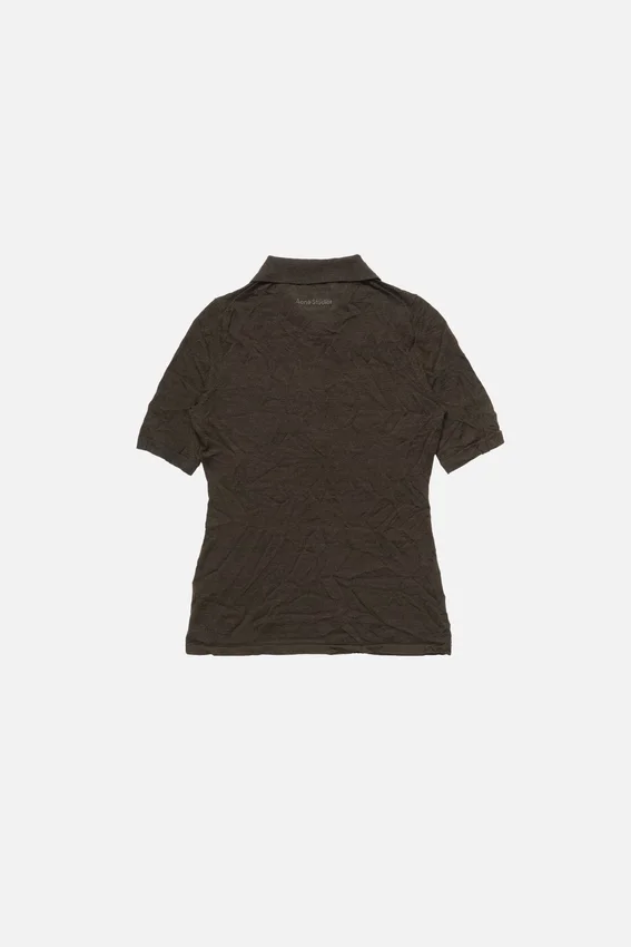 Silk polo knit