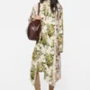 Silk shirt dress