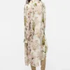Silk shirt dress