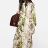 Silk shirt dress