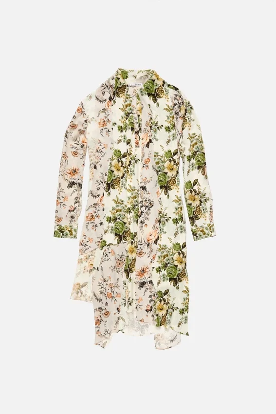 Silk shirt dress