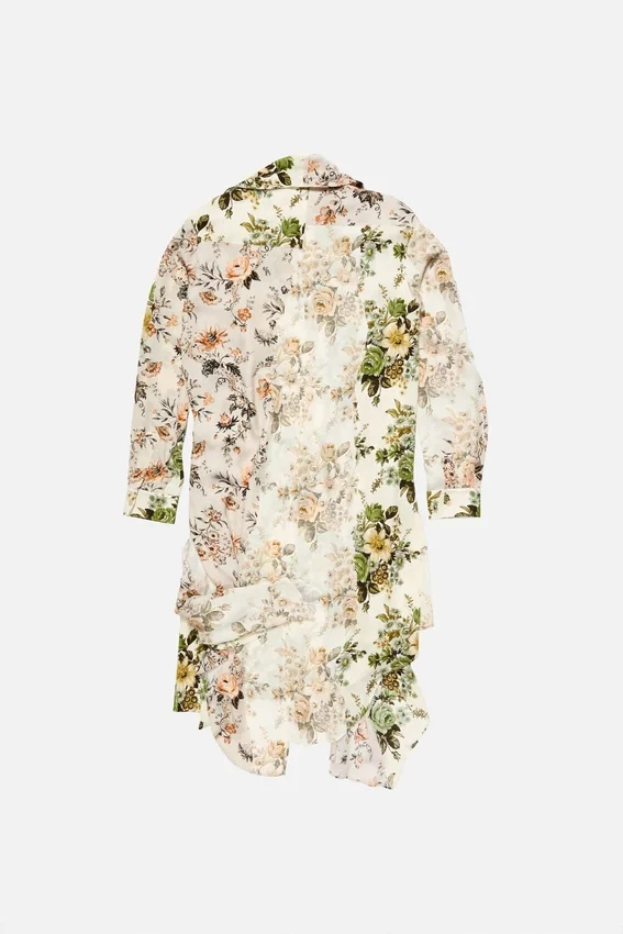 Silk shirt dress
