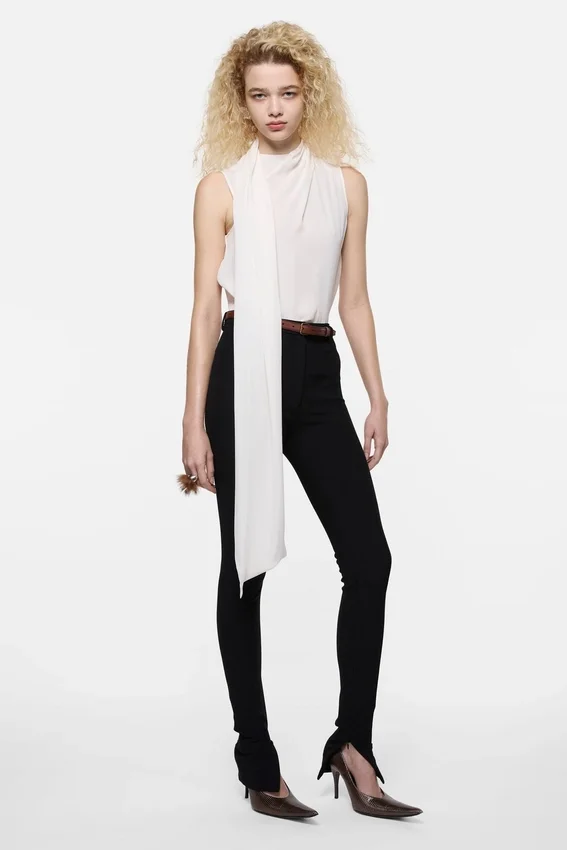 Silk sleeveless blouse