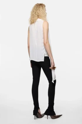 Silk sleeveless blouse