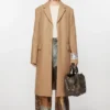 Single-breasted wool coat