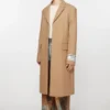 Single-breasted wool coat