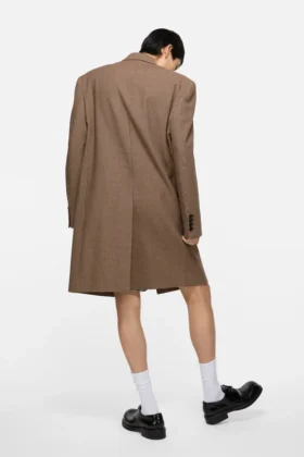 Single-Breasted Wool Coat