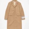 Single-breasted wool coat