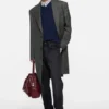 Single-breasted wool overcoat