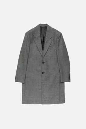 Single-breasted wool overcoat