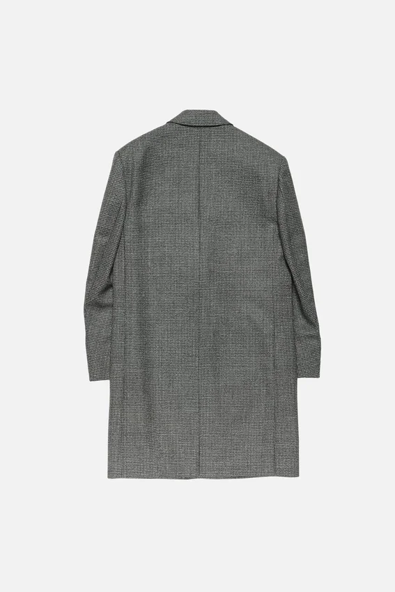 Single-breasted wool overcoat