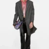 Single-breasted wool overcoat