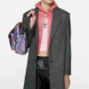 Single-breasted wool overcoat