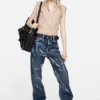 Sleeveless silk blouse