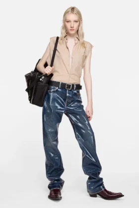 Sleeveless silk blouse
