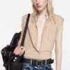 Sleeveless silk blouse