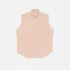 Sleeveless silk blouse