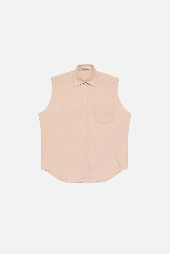 Sleeveless silk blouse