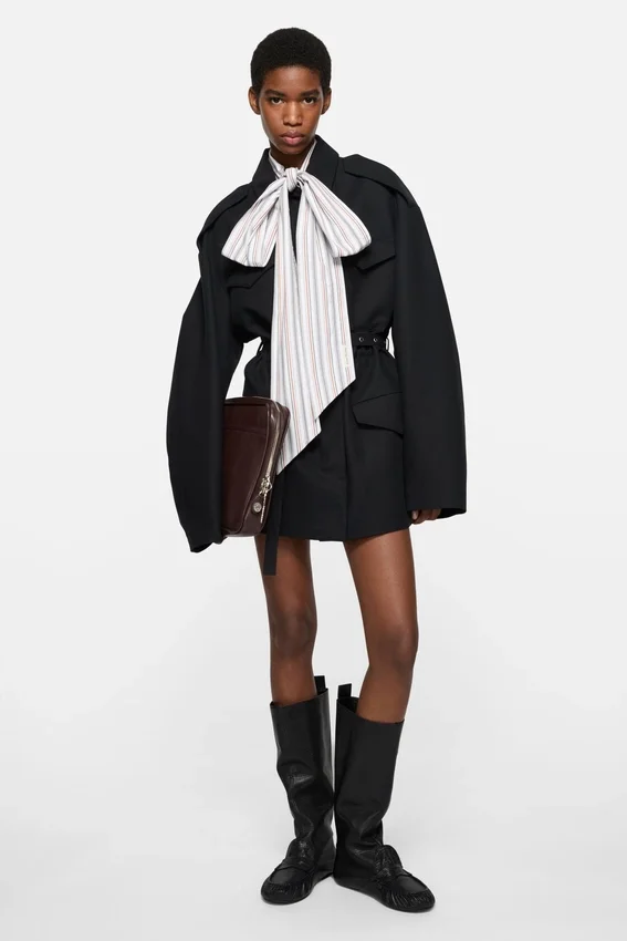 Satin blouson jacket