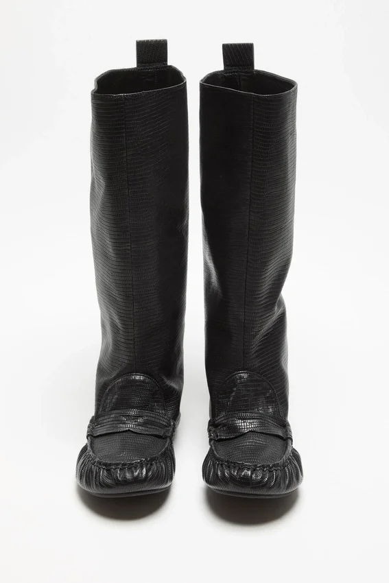 Slouch saddle boots