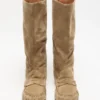 Slouch saddle boots
