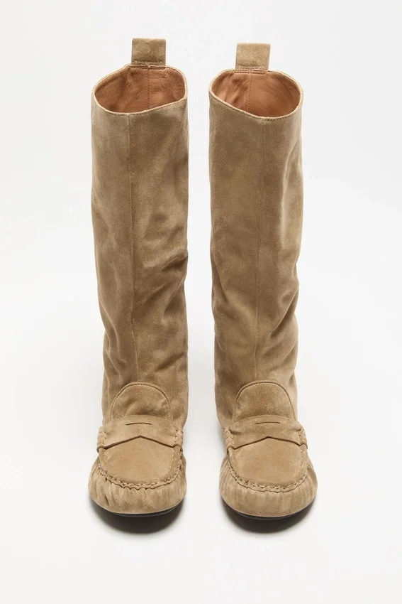 Slouch saddle boots