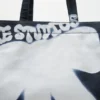 Spray logo shopper tote