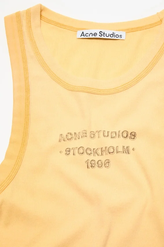 Sprayed logo tank top