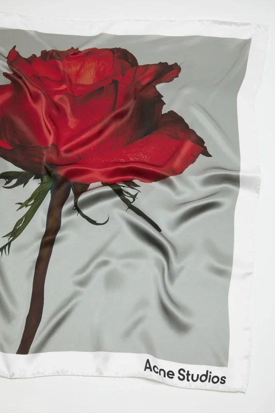 Square silk scarf