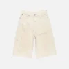 Stained denim shorts