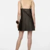 Strap dress with pleated skirt