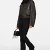Stretch zip trousers