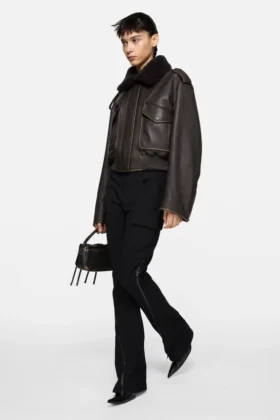 Stretch zip trousers