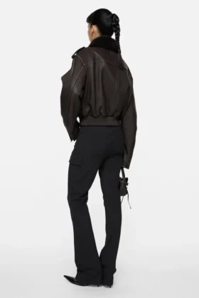 Stretch zip trousers